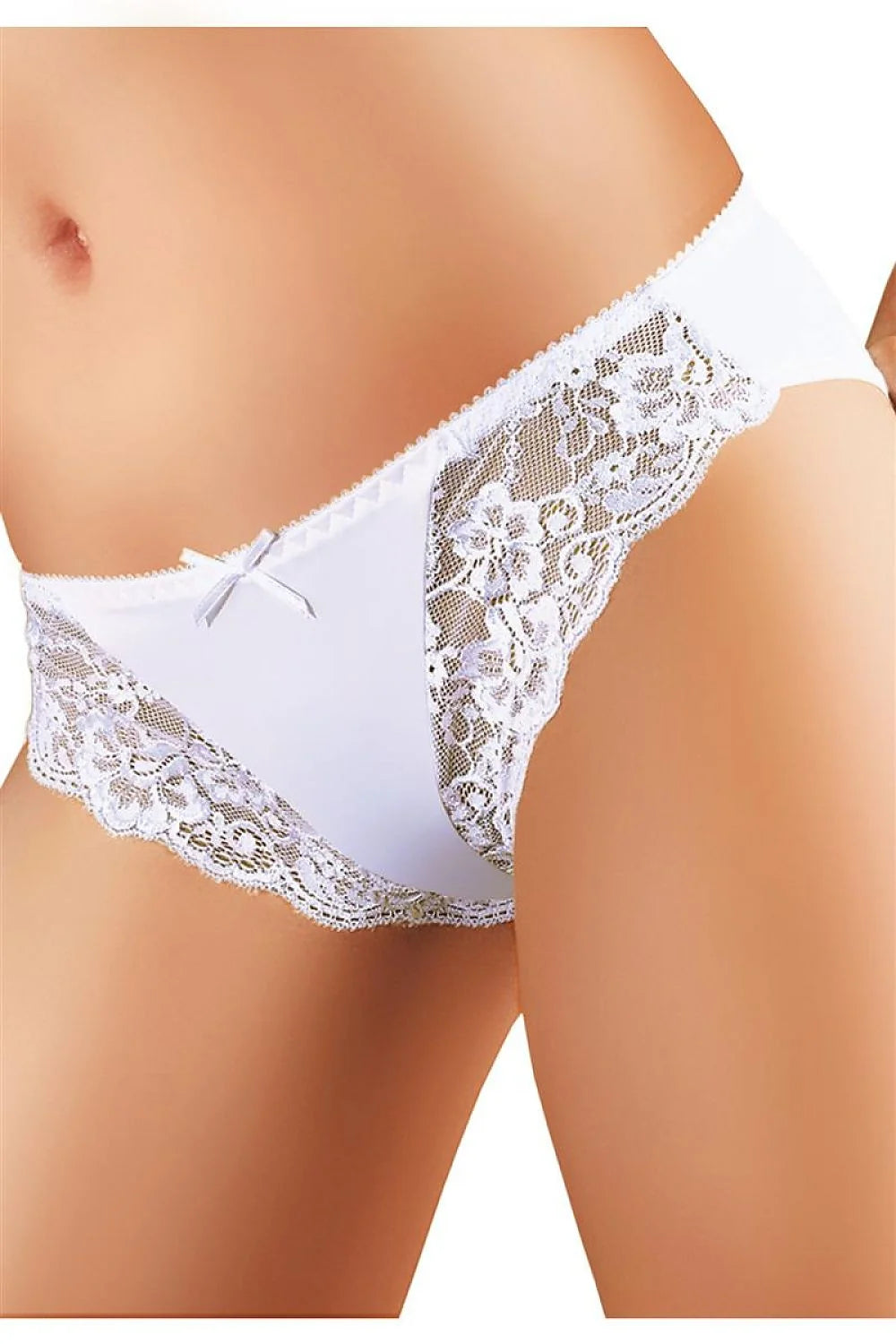 culotte noire dentelle florale sexy élégante féminine échancrée panneau opaque microfibre côtés transparents festonnée nœud plat maintien léger confortable