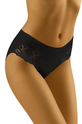 Culotte noire élégante en dentelle florale Wolbar pour femme moderne, confort et style sexy