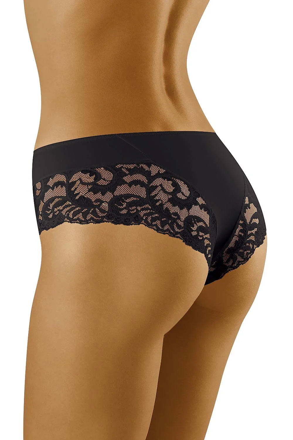 Culotte noire en dentelle sexy et élégante avec transparence délicate pour sublimer vos courbes féminines