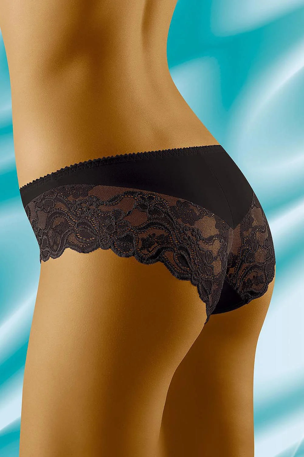 culotte shorty taille basse microfibre stretch dentelle florale transparente côtés larges festonnée échancrée finition délicate doublure confort maintien sexy sophistiquée