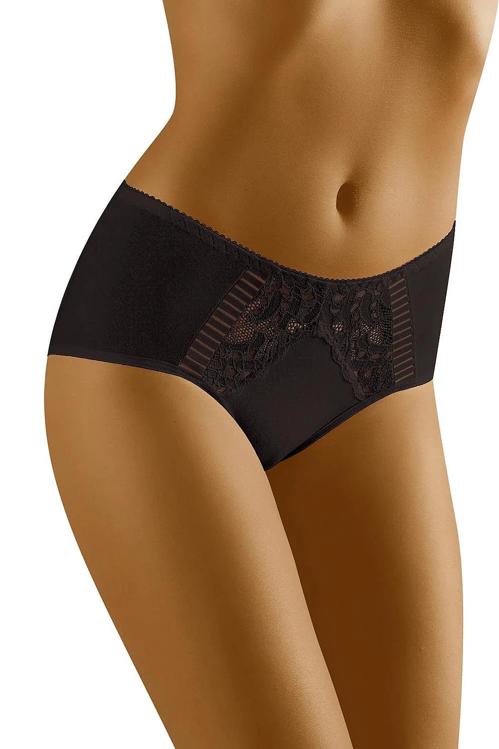 Culotte taille haute en coton et dentelle florale blanche élégante pour confort quotidien féminin