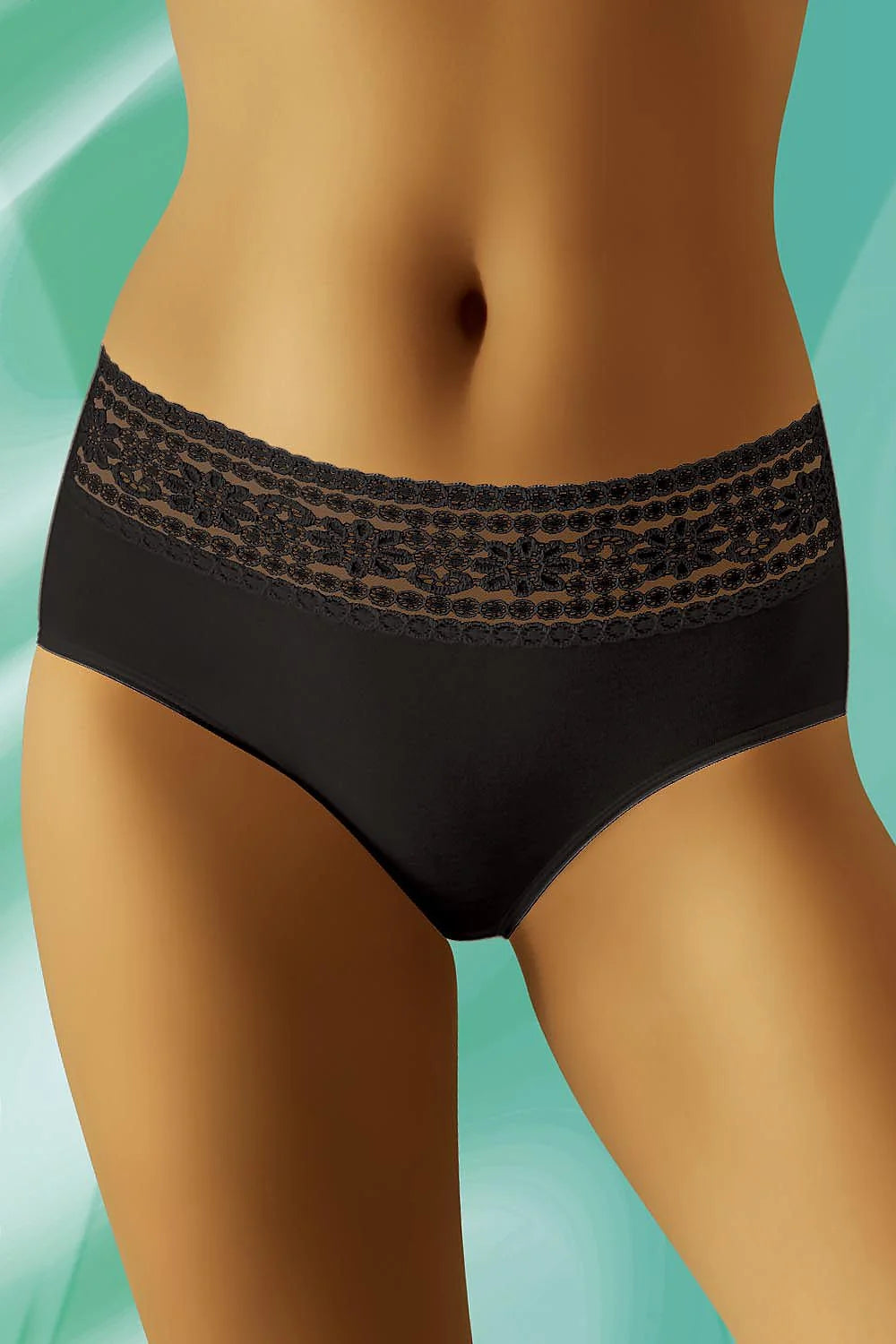 Culotte taille haute en dentelle florale noire élégante et sexy pour féminité et confort total