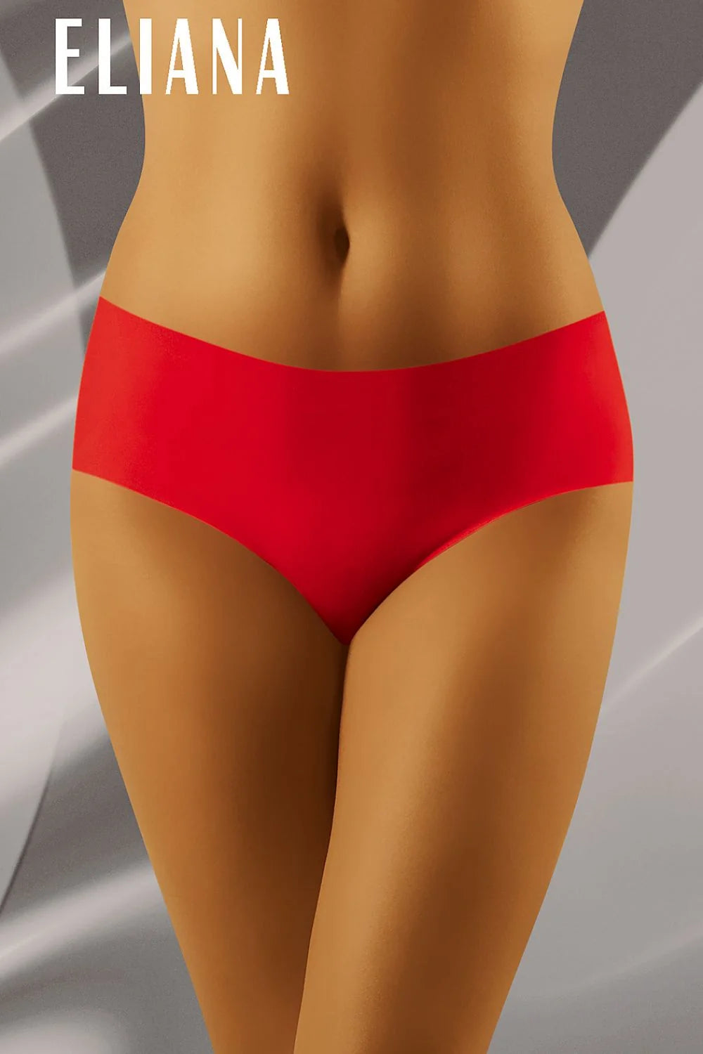 Culotte taille haute rouge microfibre sans couture, élégante et confortable pour une allure minimaliste