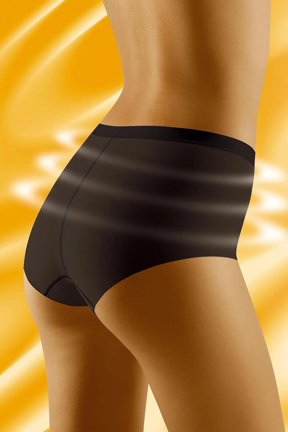 Culotte taille haute synthétique minimaliste noire confort optimal silhouette épurée lingerie féminine élégante respirante