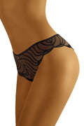 Culotte tulle sexy noire échancrée brodée transparence élégance parfaite pour occasions spéciales et quotidiennes