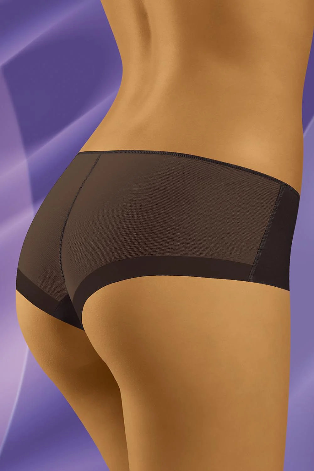 Culotte tulle transparente sexy moderne marron taille basse confort séduction lingerie féminine raffinée quotidienne