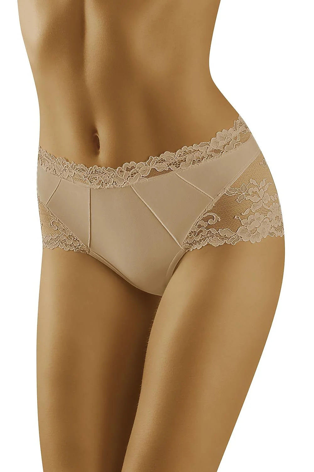 culotte Wolbar dentelle raffinée confortable élastique seyante silhouette sublimée légère douce résistante invisible respirante soignée intemporelle beige noir blanc