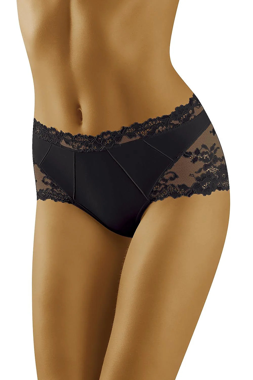 culotte Wolbar dentelle raffinée confortable élastique seyante silhouette sublimée légère douce résistante invisible respirante soignée intemporelle beige noir blanc