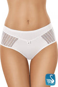 Culottes en dentelle blanche confortables taille haute pour une élégance féminine et chic quotidienne