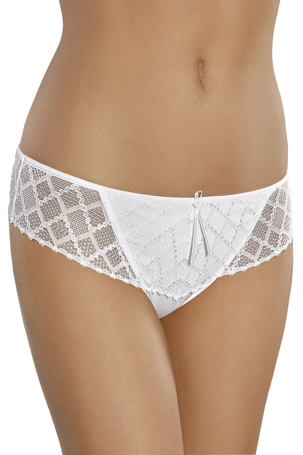 Culottes en dentelle blanche romantique confortables élégantes pour femmes avec motifs géométriques séduisantes intemporelles