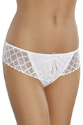 Culottes en dentelle blanche romantique confortables élégantes pour femmes avec motifs géométriques séduisantes intemporelles