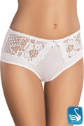 Culottes en dentelle coton blanc élégantes et romantiques avec broderie florale pour confort exceptionnel