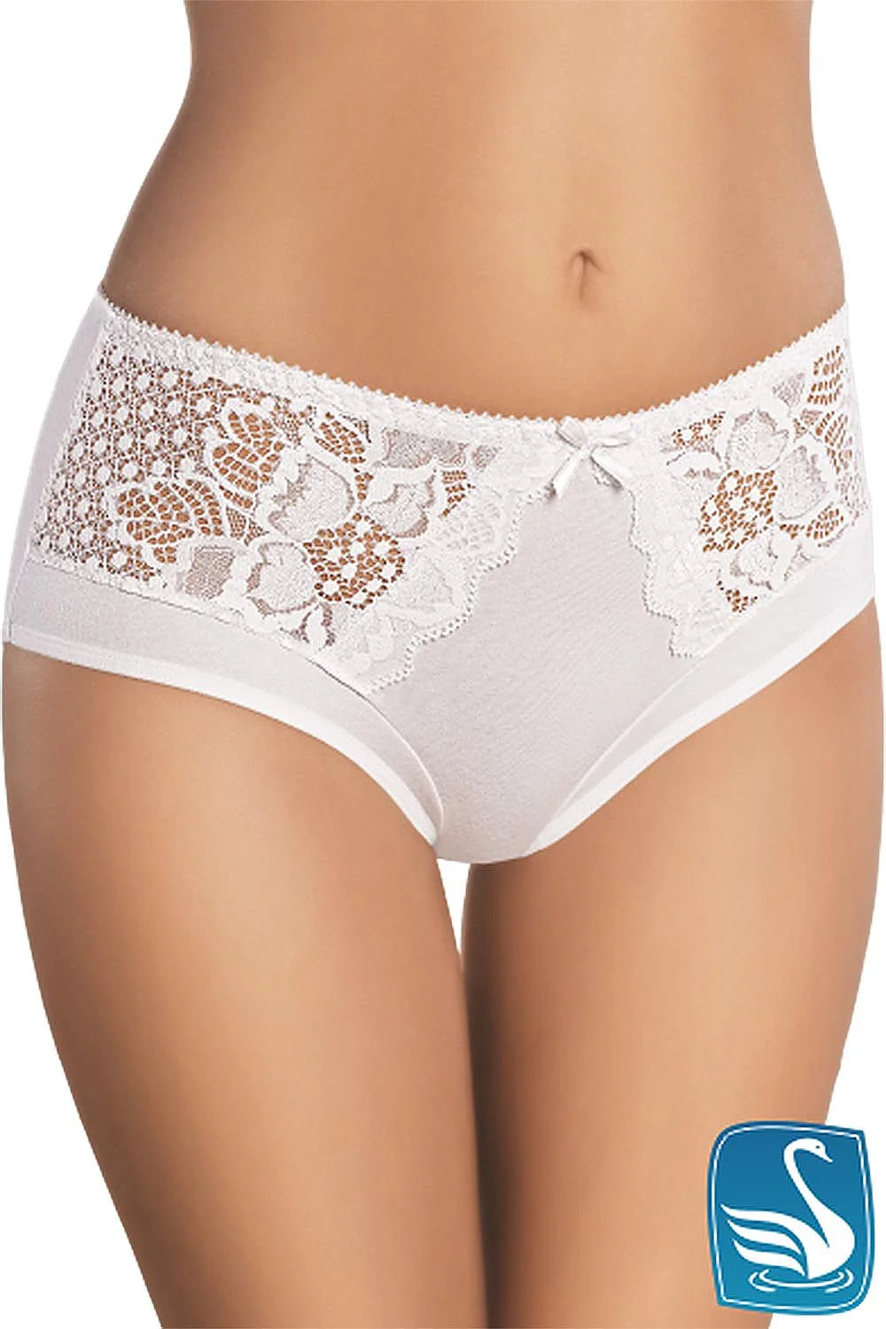 Culottes en dentelle coton blanc élégantes et romantiques avec broderie florale pour confort exceptionnel
