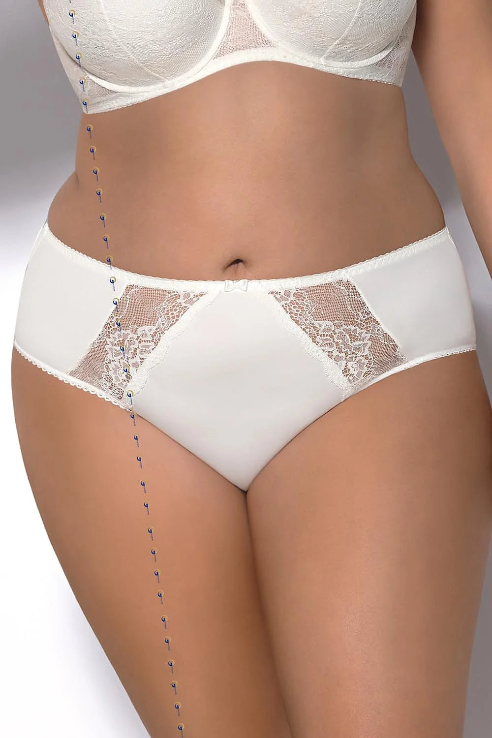 Culottes en dentelle microfibre Gorsenia Lingerie confortables et élégantes pour femme grandes tailles beiges