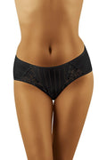 Culottes en dentelle noire élégantes et sexy avec motifs ajourés pour femmes confiantes et modernes