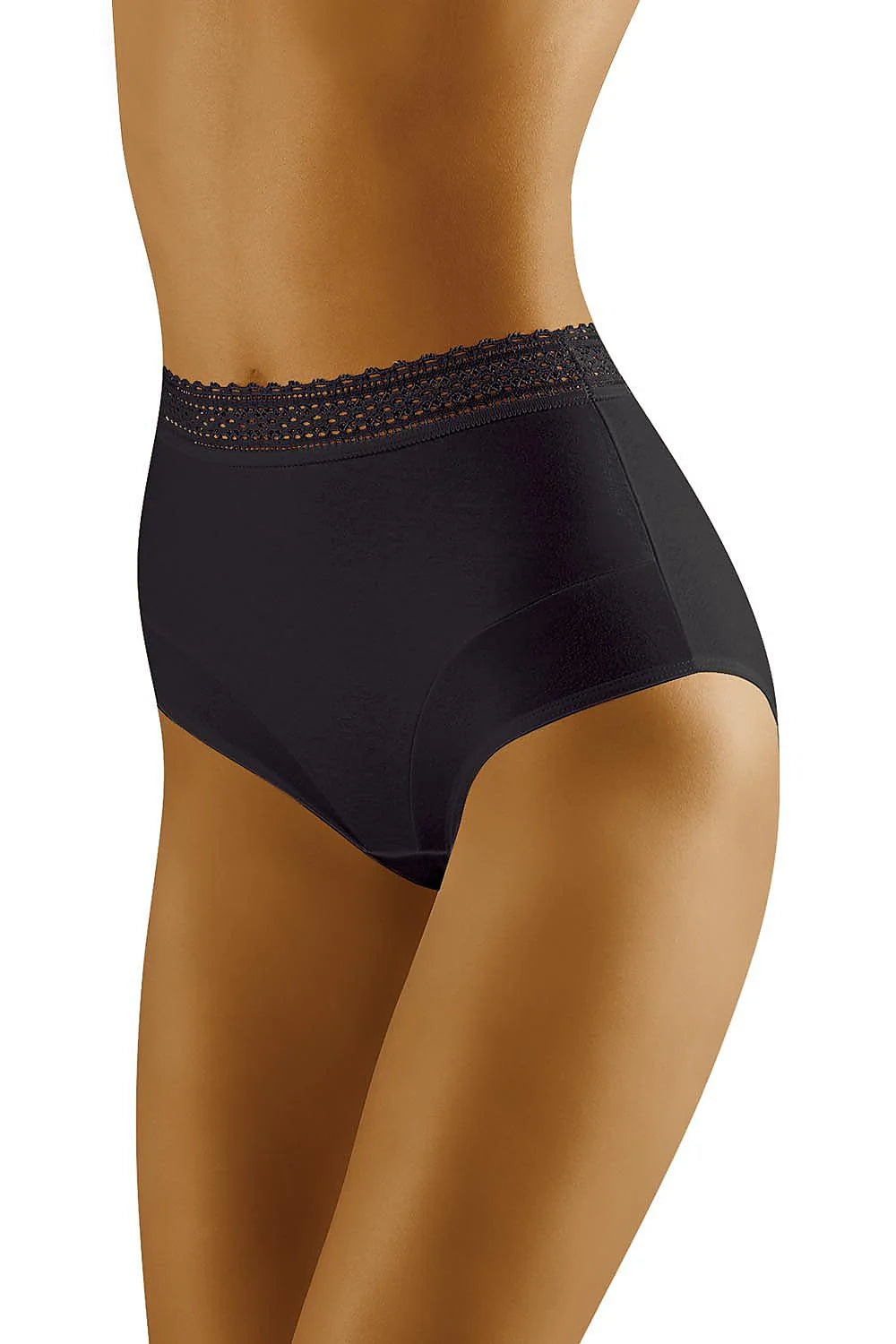 Culottes en dentelle noire taille haute Wolbar confort classique pour femme moderne lingerie élégante