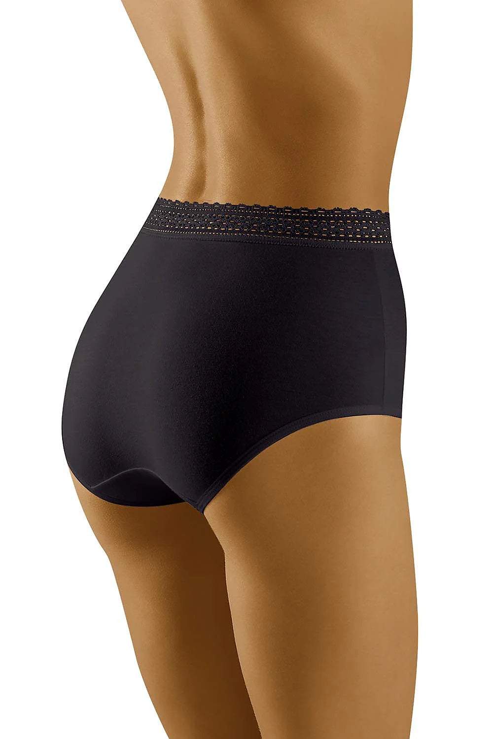 Culottes en dentelle noire taille haute Wolbar confort classique pour femme moderne lingerie élégante