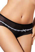 Culottes en tulle et dentelle noires sexy romantiques confortables motifs pois pour femmes modernes