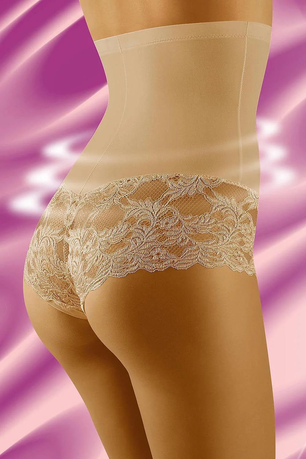 Culottes gainantes en dentelle blanche élégantes taille haute pour silhouette sculptée et style raffiné