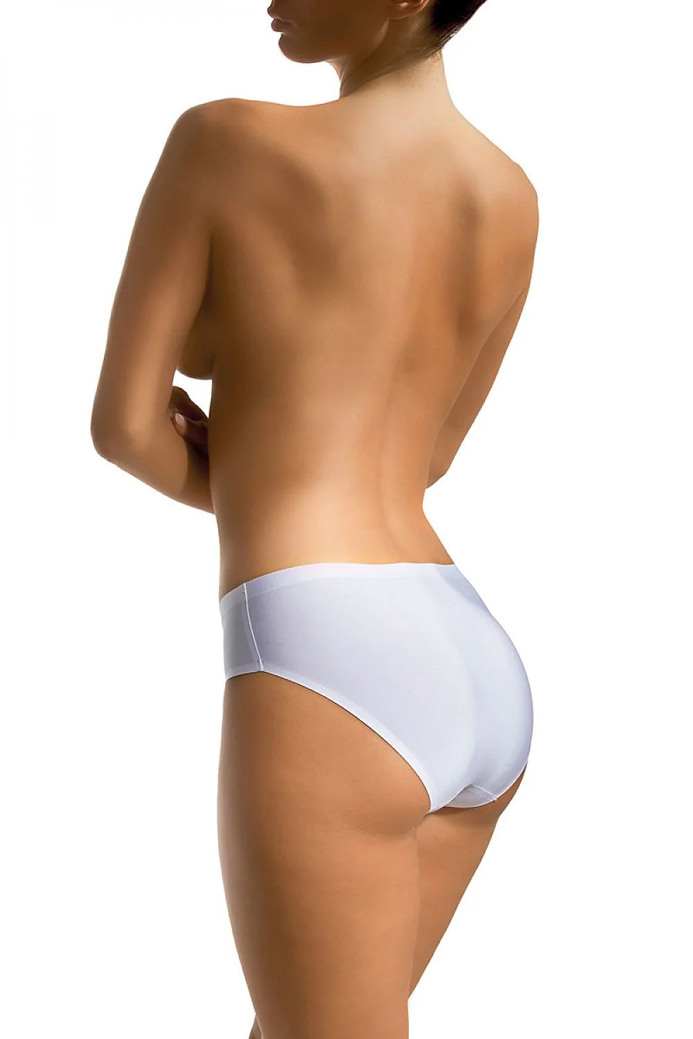 Culottes satinées blanches minimalistes élégantes et confortables pour femmes classiques, taille moyenne, lingerie incontournable