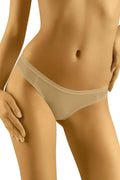 Culottes taille basse microfibre confortables beige échancrées pour un quotidien simple et élégant lingerie