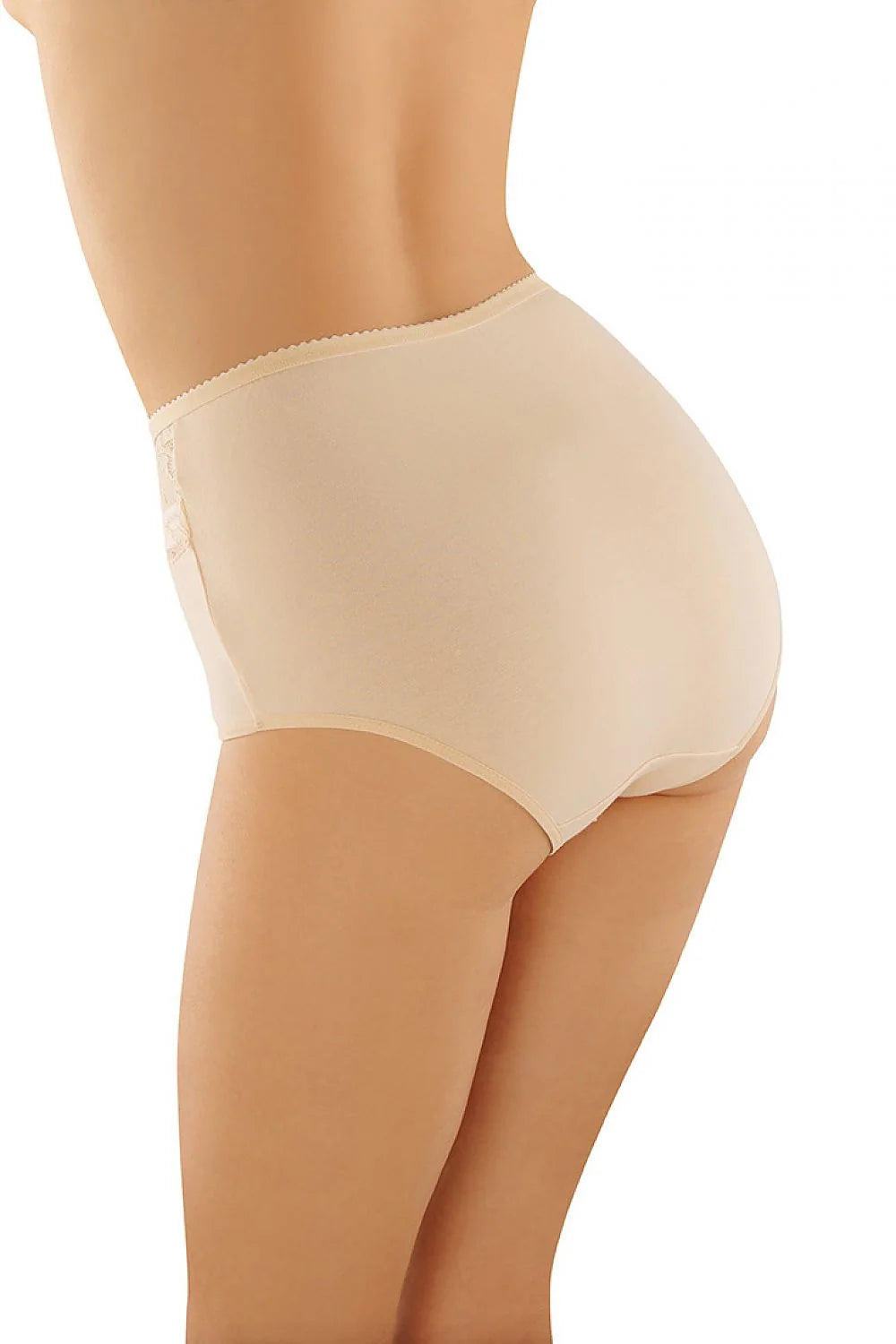 Culottes taille haute dentelle coton confort classique blanche empiècements floraux lingerie féminine élégante quotidienne