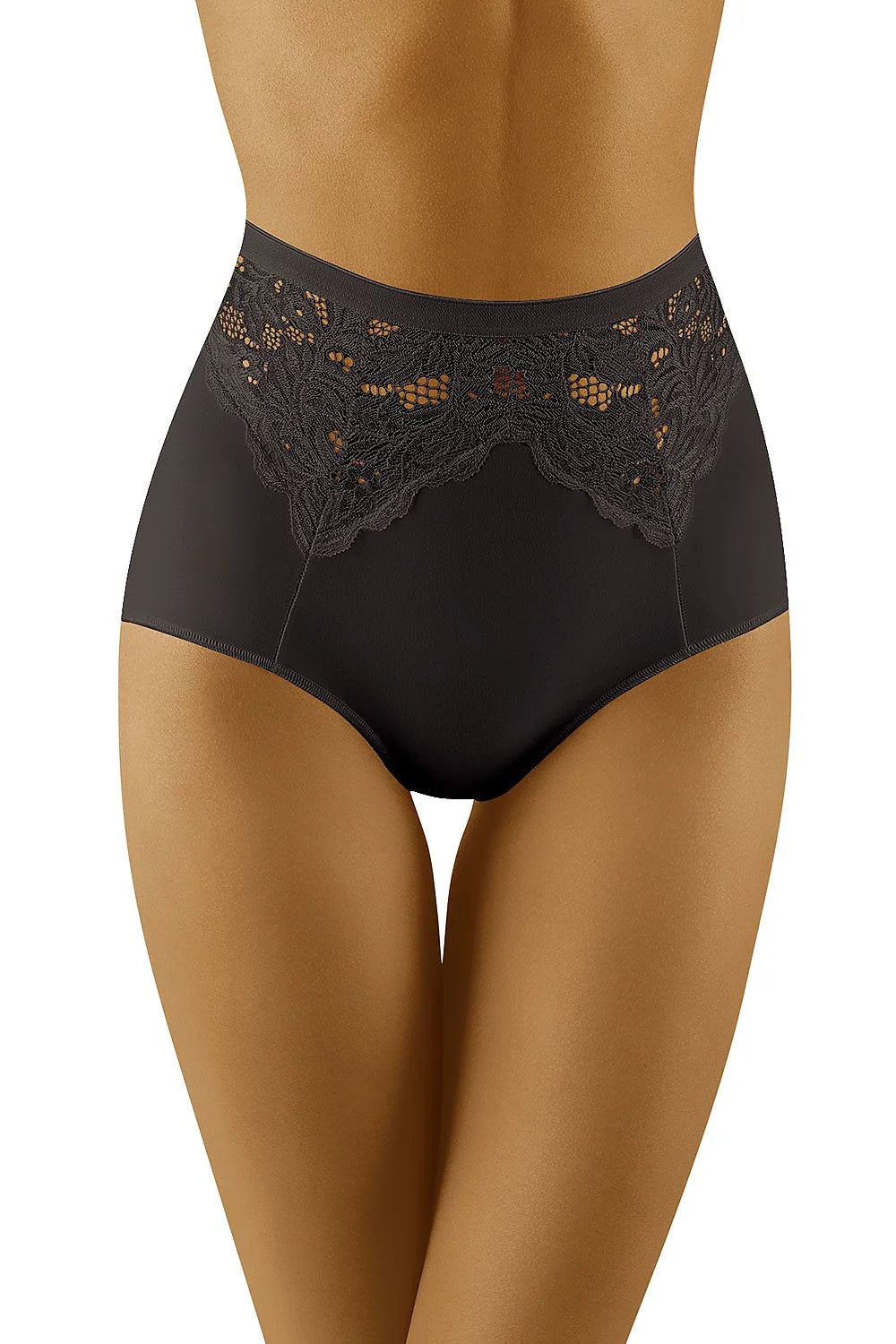 Culottes taille haute en dentelle noire élégante Wolbar motifs floraux confort chic féminin moderne