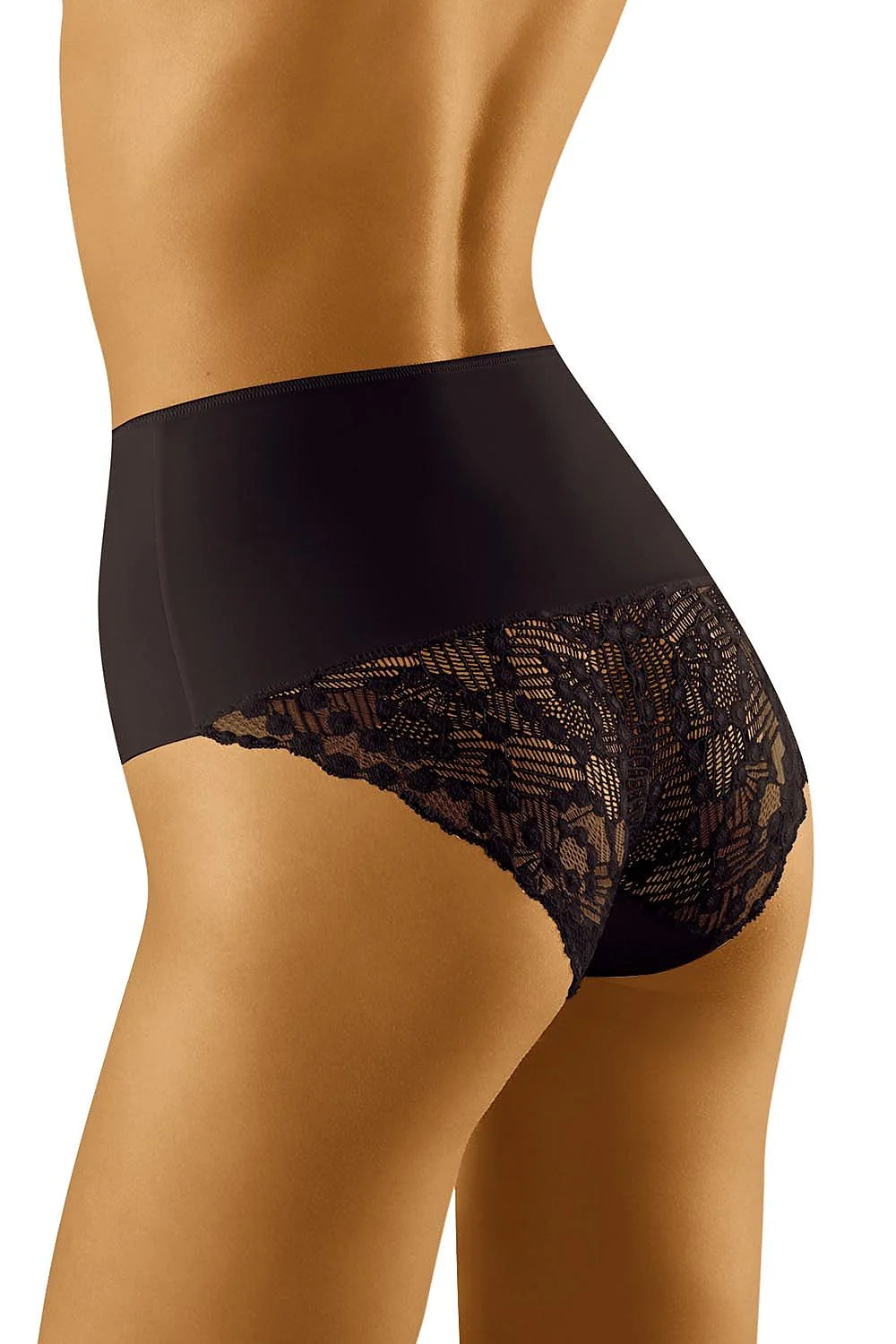 Culottes taille haute en microfibre et dentelle noire élégantes confortables pour femmes modernes exigeantes