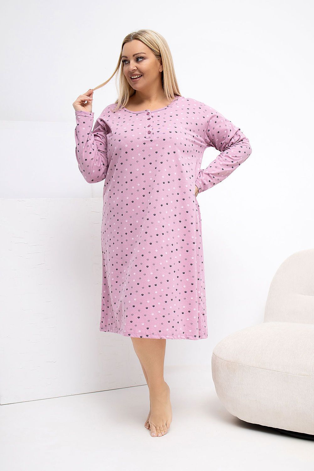  Chemise de nuit Plus Size model 223303 Forever Pink 