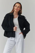  Veste en velours côtelé model 225693 Makadamia 