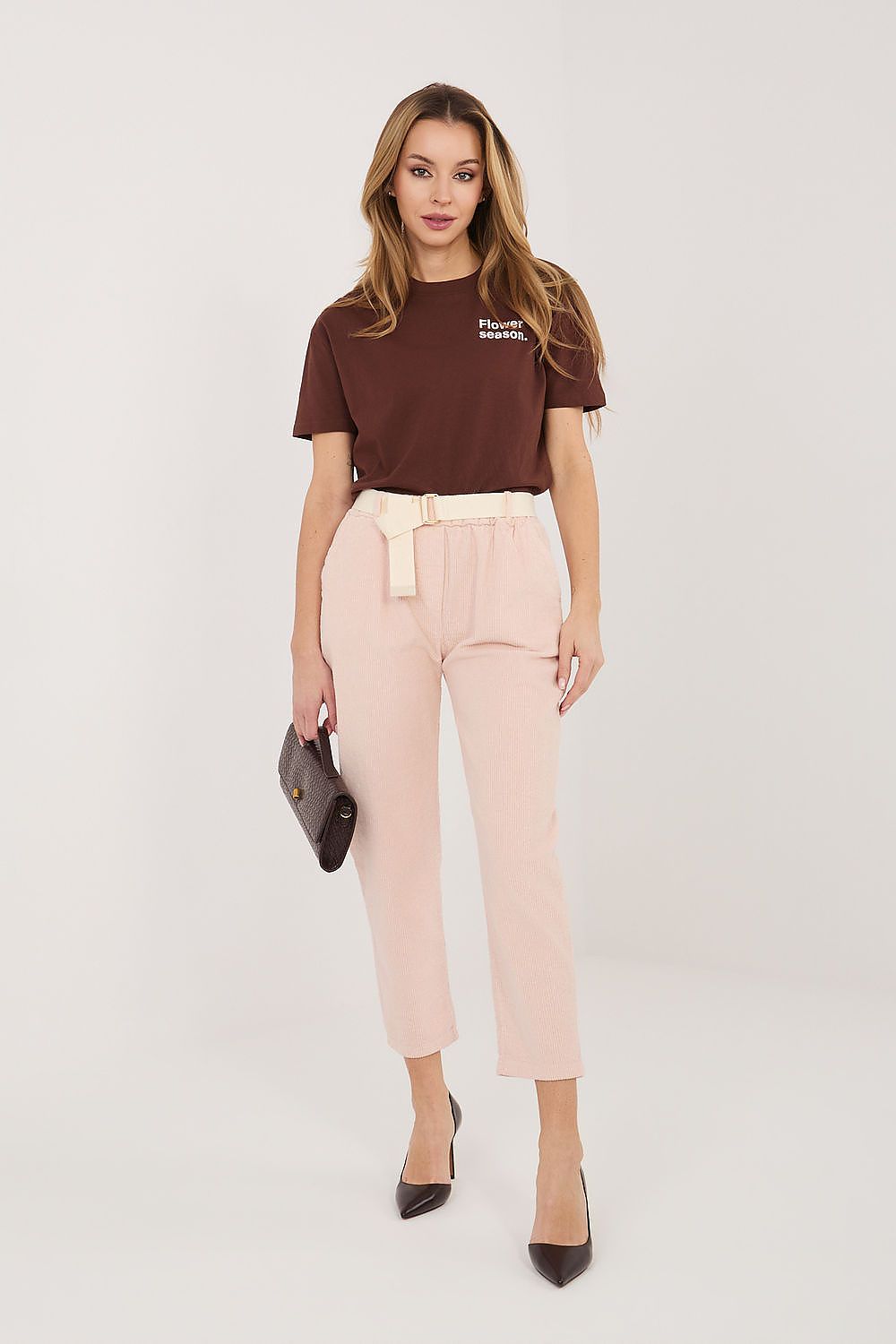  Pantalon en velours côtelé model 226479 Italy Moda 
