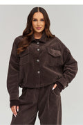  Veste en velours côtelé model 232013 Makadamia 