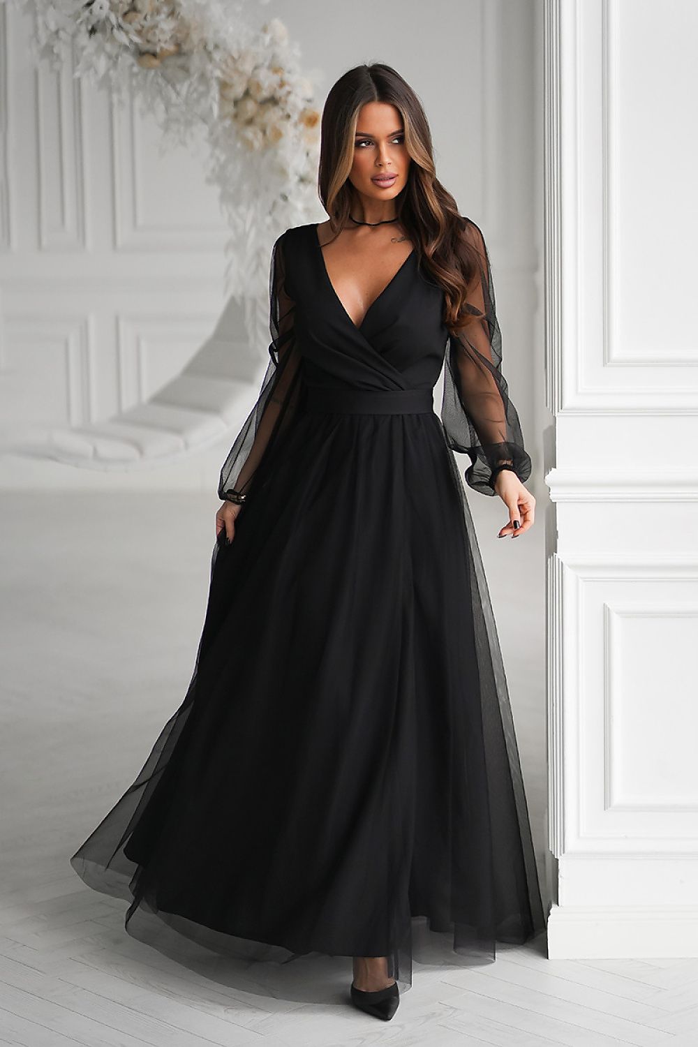 Robe longue Bicotone