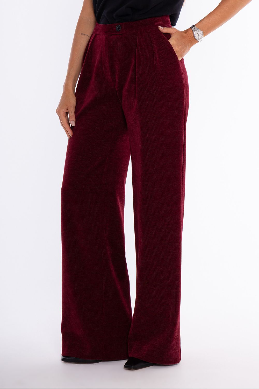  Pantalon en velours côtelé model 232847 Moe 
