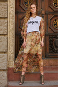  Jupe longue model 145581 Makadamia 