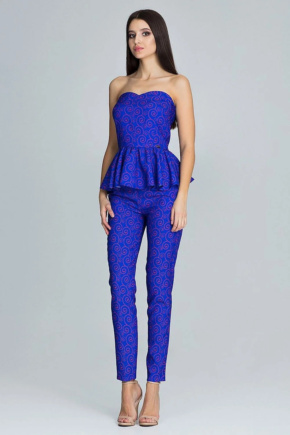 Ensemble bustier pantalon noir élégant chic moderne tissu uni idéal soirées femme mode tendance