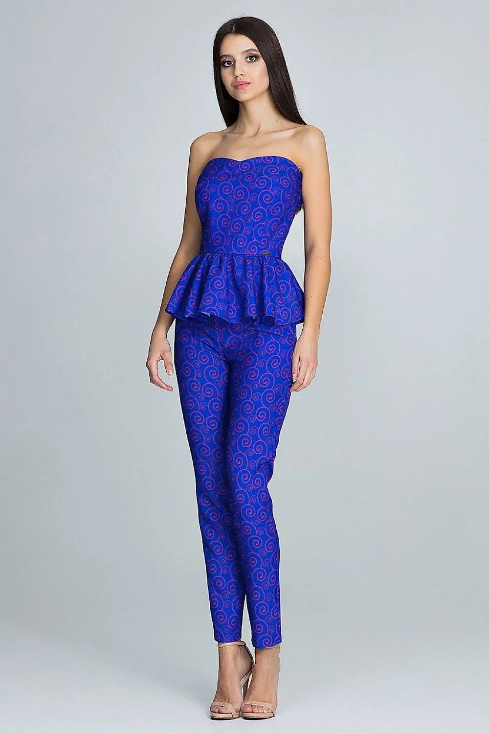 Ensemble bustier pantalon noir élégant chic moderne tissu uni idéal soirées femme mode tendance