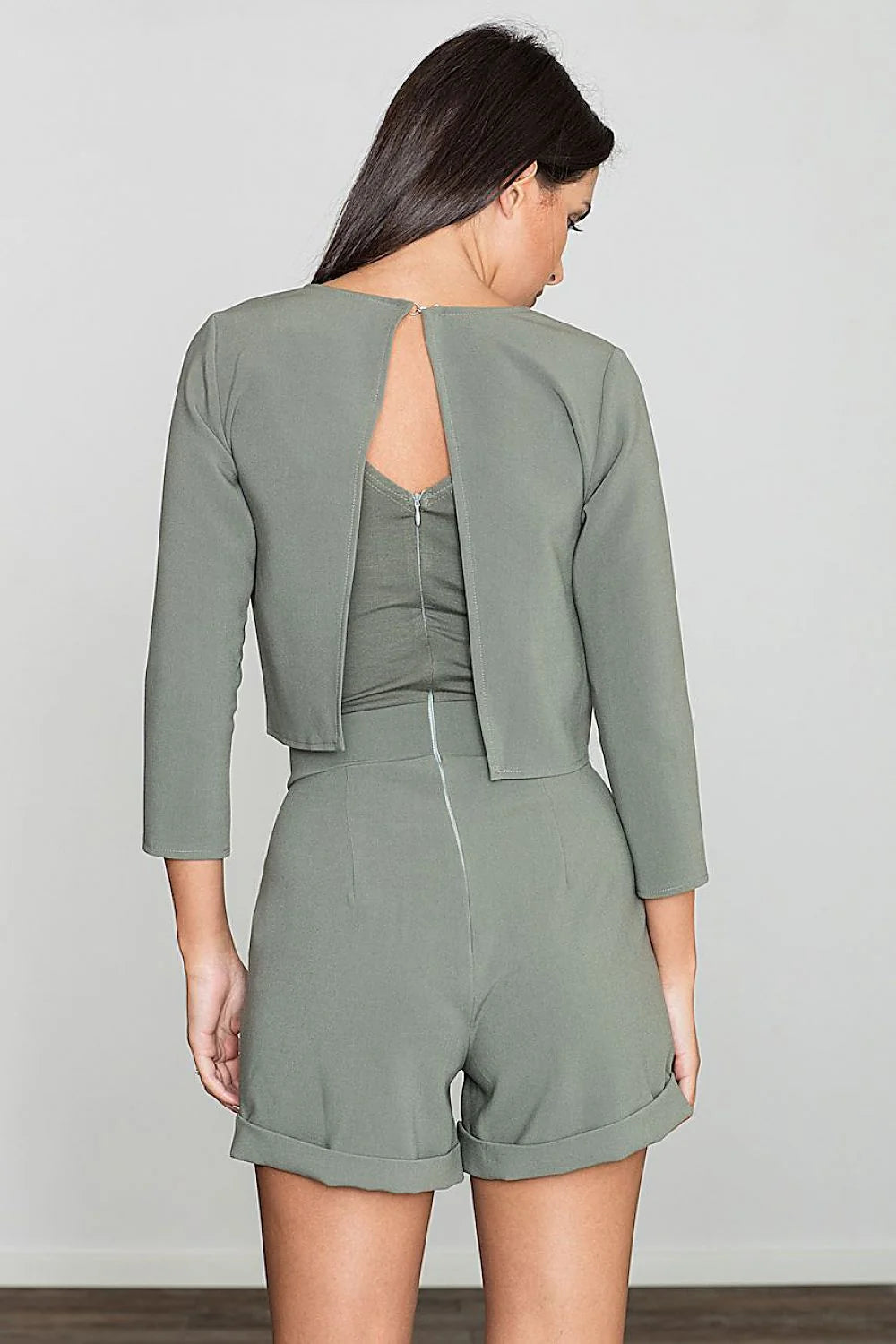 Ensemble deux pièces gris coton moderne chic manches longues confort minimaliste pour occasions décontractées événementielles