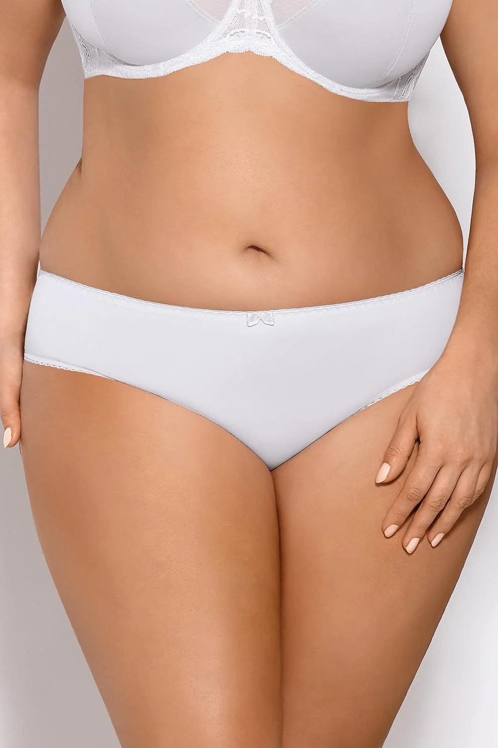 Ensemble Lingerie Blanche Dentelle Élégante Soutien-gorge Armatures Culotte Noeud Confort Classique Féminine Raffinée