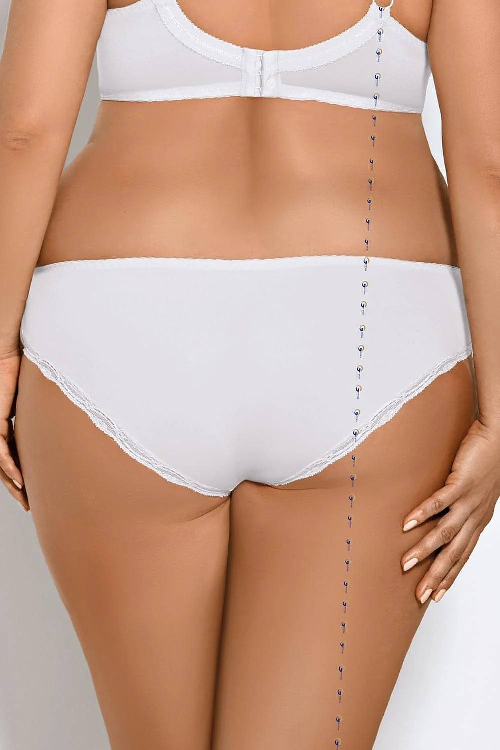Ensemble Lingerie Blanche Dentelle Élégante Soutien-gorge Armatures Culotte Noeud Confort Classique Féminine Raffinée