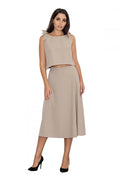 Ensemble lingerie satin élégant moderne confortable jupe évasée mi-mollet pour femmes tendance sophistiquée