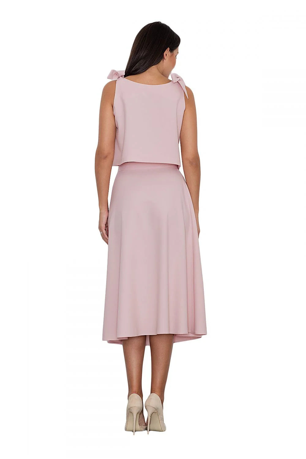 Ensemble lingerie satin élégant moderne confortable jupe évasée mi-mollet pour femmes tendance sophistiquée