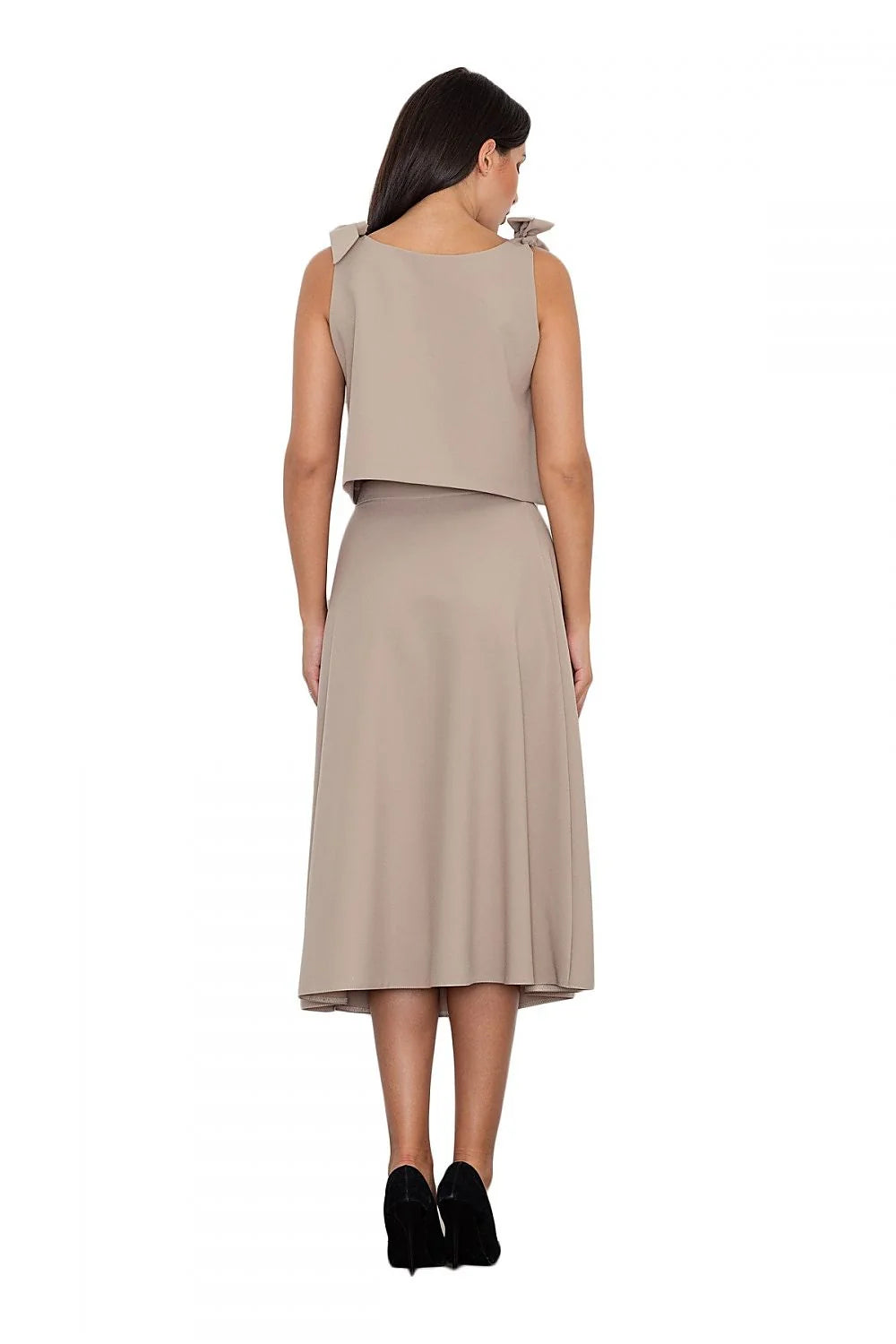 Ensemble lingerie satin élégant moderne confortable jupe évasée mi-mollet pour femmes tendance sophistiquée