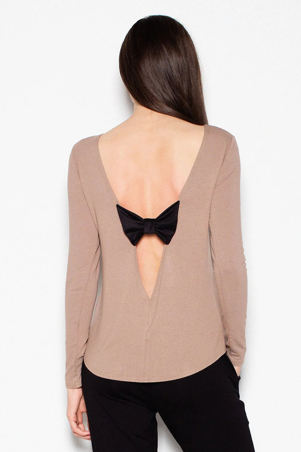 Haut manches longues coton décontracté vert olive élégant confortable col bateau mode féminine moderne