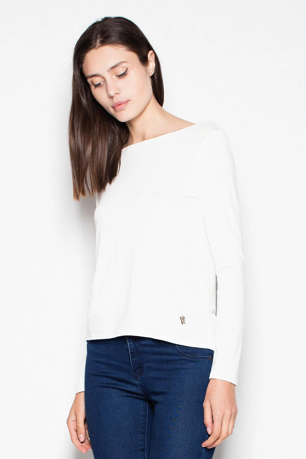 Haut manches longues coton décontracté vert olive élégant confortable col bateau mode féminine moderne