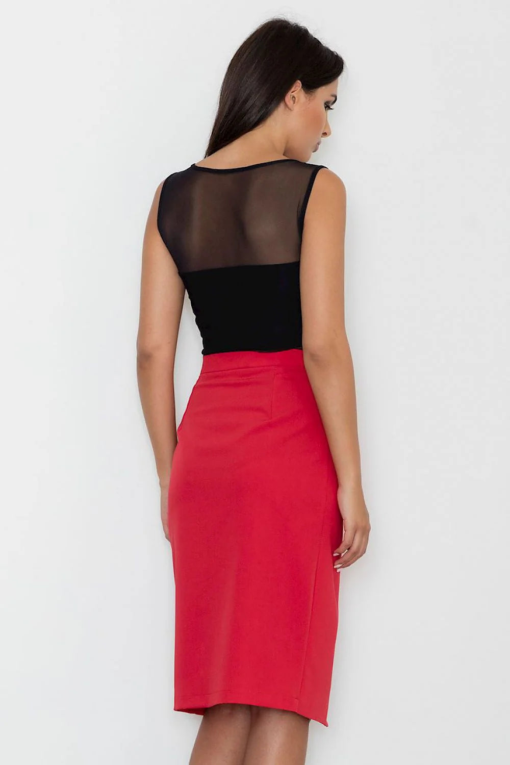 Jupe crayon mi-mollet tissu texturé jaune moutarde chic moderne pour élégance professionnelle femmes sophistiquées