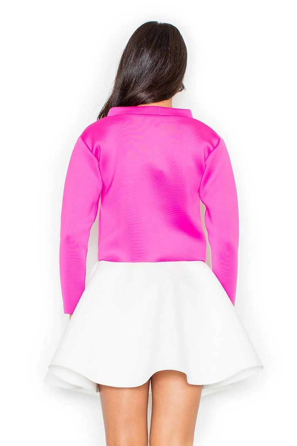 Jupe évasée en tissu doux rose pâle élégante taille haute mode féminine quotidienne
