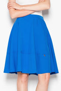 Jupe évasée tissu léger élégante bleu vif confort mode féminine tendance garde-robe casual