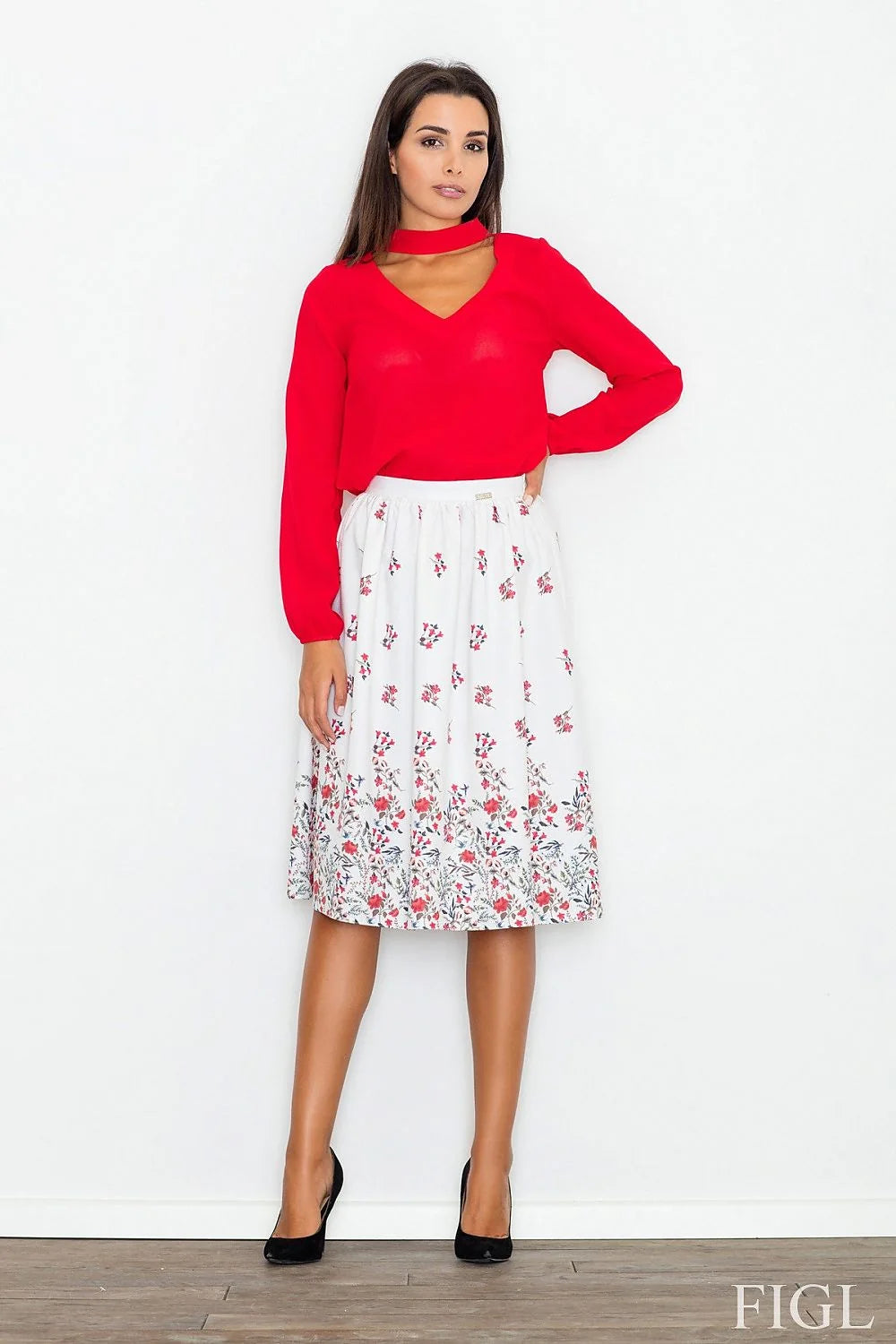Jupe midi élégante en coton pour femmes modernes souhaitant allier confort et sophistication quotidienne
