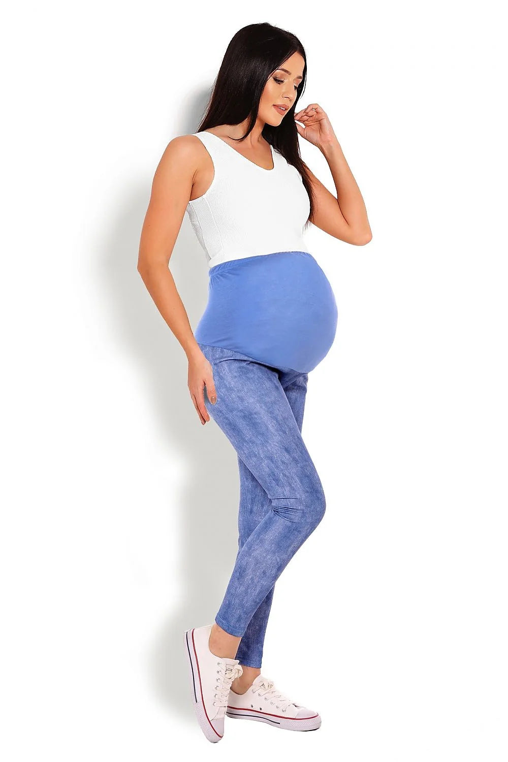 Legging grossesse coton doux élégant confort optimal panneau ventre ajustable pour futures mamans modernes